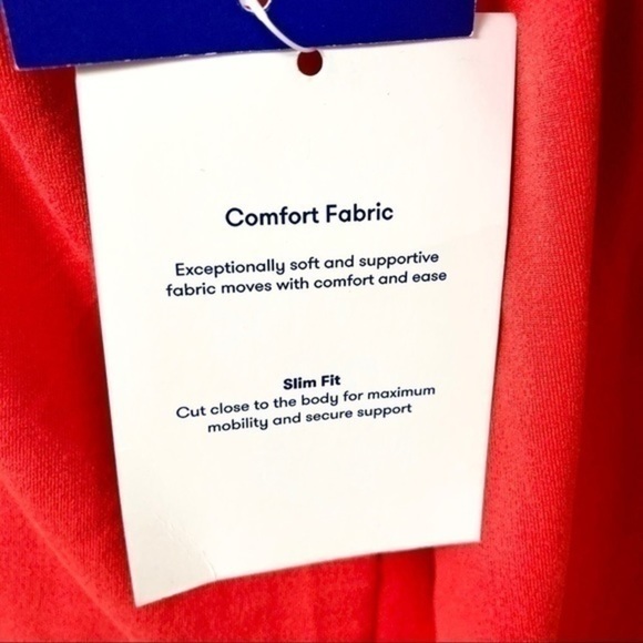 Joy Lab Long Sleeve top Glitter cuff Red Orange - Picture 7 of 8